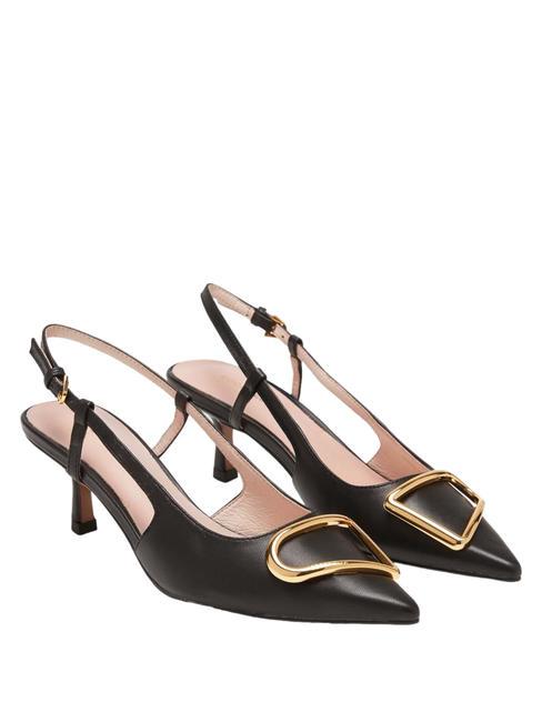 COCCINELLE HIMMA SMOOTH Leather sling back pumps Black - Women’s shoes