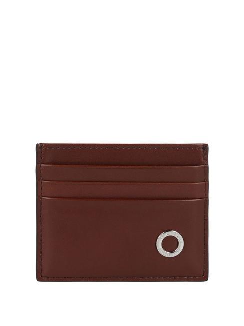 THE BRIDGE BIAGIO  Leather card holder brown 14/ruthenium palladium - Men’s Wallets