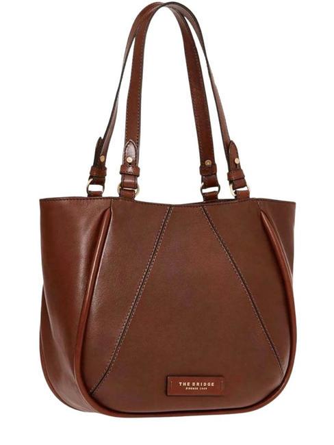 THE BRIDGE BRIGIDA  Leather shopper BROWN - Women’s Bags