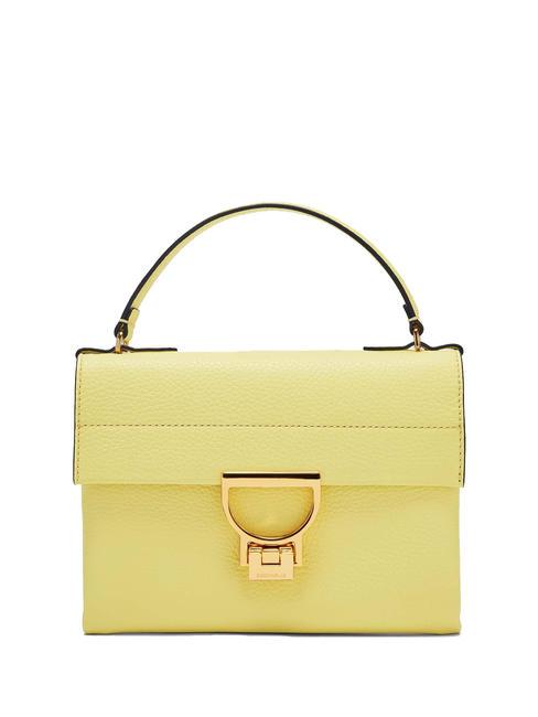 COCCINELLE ARLETTIS Textured leather mini bag lime wash - Women’s Bags