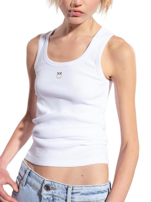 PINKO CALCOLATORE Ribbed tank top brilliant white - T-shirt