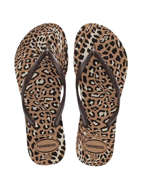 HAVAIANAS SLIM ANIMALS SLIM ANIMALS flip flops rose gold/cafe - Women’s shoes