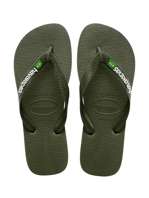 HAVAIANAS BRASIL LOGO Men's flip flops green/green - Unisex shoes