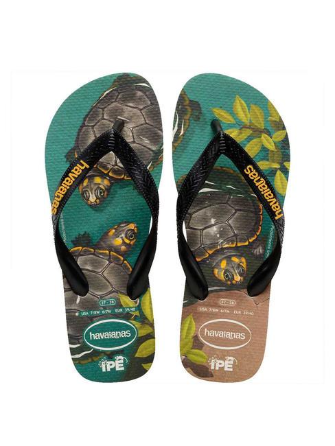 HAVAIANAS flip flops IPE beige/black/yellow - Unisex shoes