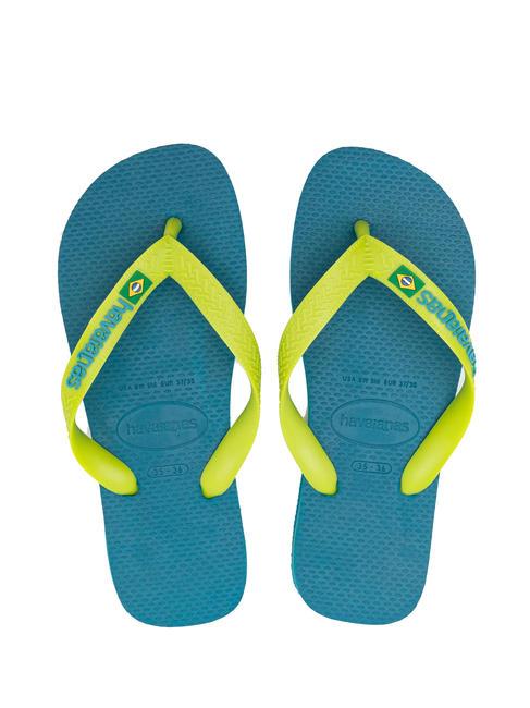 HAVAIANAS BRASIL LOGO Men's flip flops amazonite blue - Unisex shoes