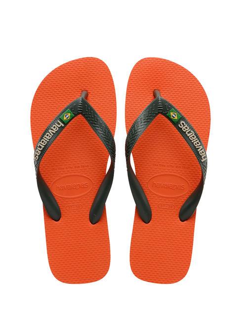 HAVAIANAS BRASIL LOGO Men's flip flops sunset orange - Unisex shoes