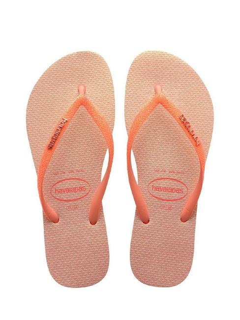 HAVAIANAS SLIM GLITTER IRIDESCENT Flip flops peach roses - Women’s shoes