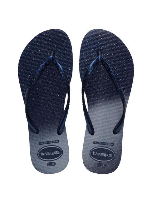 HAVAIANAS SLIM GLOSS Flip flops NAVY / BLUE / NAVY - Women’s shoes