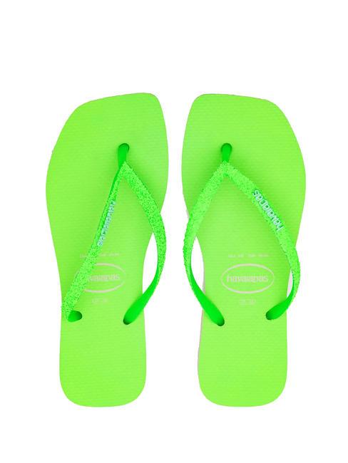 HAVAIANAS SQUARE GLITTER NEON Flip flops beige/green - Women’s shoes