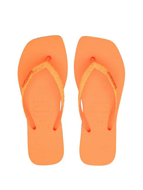 HAVAIANAS SQUARE GLITTER NEON Flip flops beige / orange - Women’s shoes
