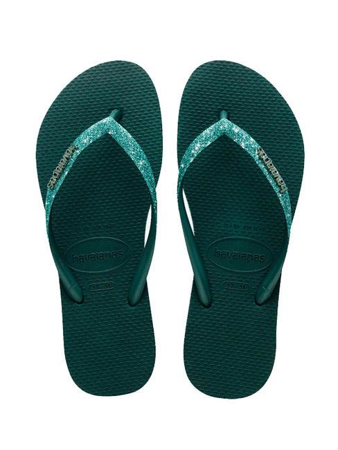 HAVAIANAS SLIM SPARKLE Flip flops pantanal green - Women’s shoes