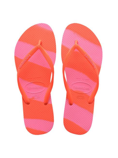 HAVAIANAS SLIM COLOR FUN Flip flops neon coral - Women’s shoes