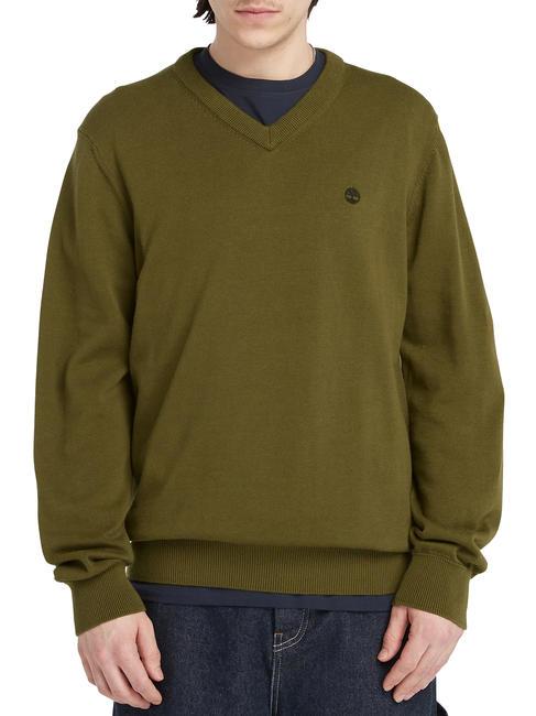 TIMBERLAND WILLIAMS RIVER  Cotton sweater darkoliv - Men's Sweaters