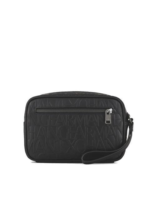 ARMANI EXCHANGE A|X EMBOSSED Beauty case with wristlet Black - Beauty Case