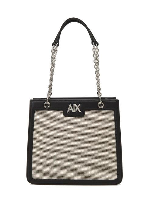 ARMANI EXCHANGE A|X CANVAS Shoulder bag with chain handles black/canvas spn - Women’s Bags