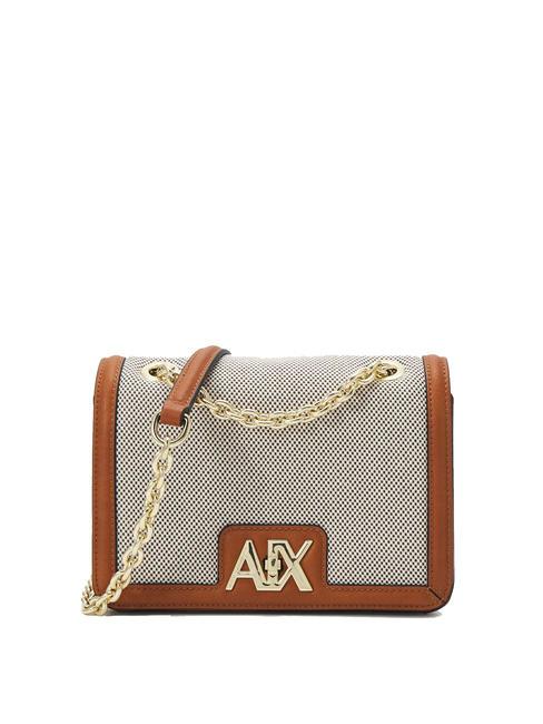 ARMANI EXCHANGE A|X CANVAS Convertible chain shoulder bag leather/canvas spb - Women’s Bags