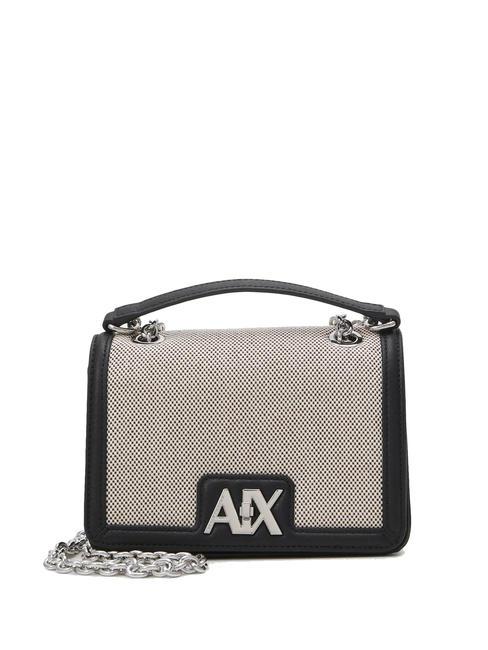 ARMANI EXCHANGE A|X CANVAS Convertible chain shoulder bag black/canvas spn - Women’s Bags