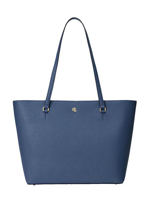 RALPH LAUREN KARLY Leather shopping bag blue10 - Women’s Bags