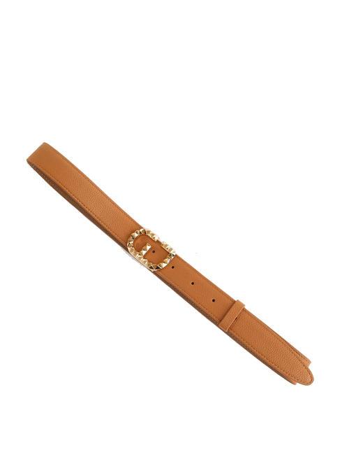 GAUDÌ VENICE Belt with studded logo buckle almond - Belts