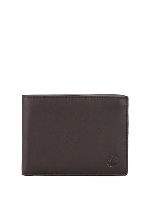TIMBERLAND KITT KP Men's leather wallet DarkBrown - Men’s Wallets