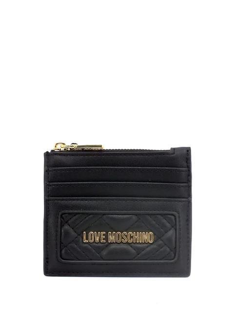 LOVE MOSCHINO QUILTED  Flat wallet Black - Women’s Wallets