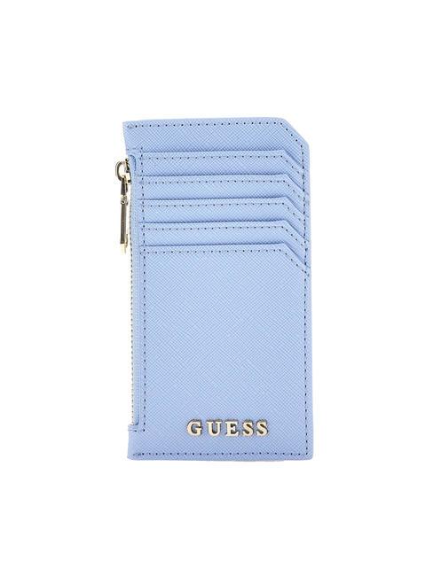 GUESS METALLIC LOGO Zipped card holder FUXIA - Women’s Wallets