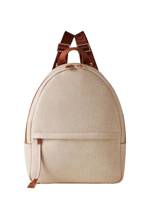 BORBONESE BOLT COATED Medium backpack sand/terracotta - Women’s Bags
