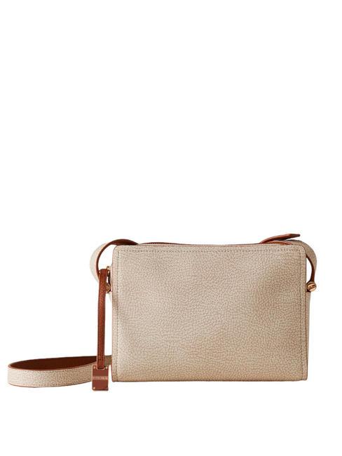 BORBONESE BOLT COATED Small shoulder bag sand/terracotta - Women’s Bags