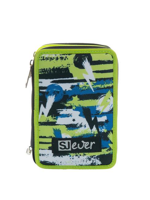 SJGANG EVER 3 zip pencil case with school kit Bluedeep - Cases and Accessories