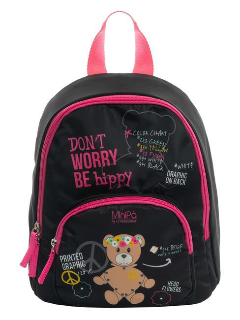 MINIPA' DON'T WORRY BE HIPPY Mini backpack Black - Backpacks & School and Leisure