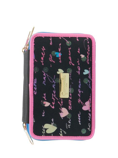 CAMOMILLA DREAMS&FLOWERS 3 zip pencil case with school kit Black - Cases and Accessories