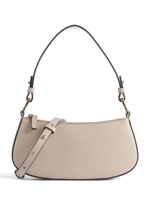 COCCINELLE MERVEILLE Shoulder bag in textured leather powder pink - Women’s Bags