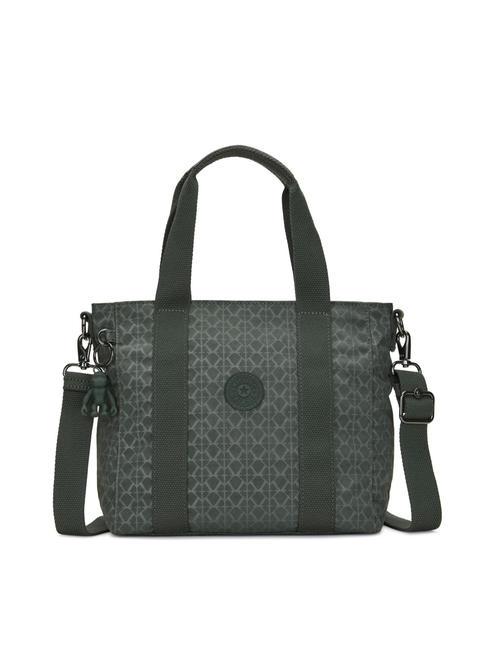 KIPLING ASSENI S Handbag with shoulder strap sign green embosse - Women’s Bags