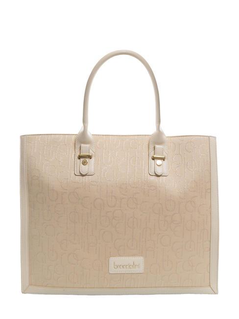 BRACCIALINI FONT Tote bag with shoulder strap beige - Women’s Bags
