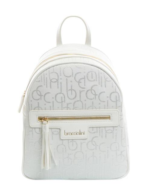 BRACCIALINI FONT Jacquard backpack white - Women’s Bags
