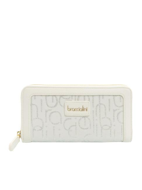 BRACCIALINI FONT Large zip around wallet white - Women’s Wallets