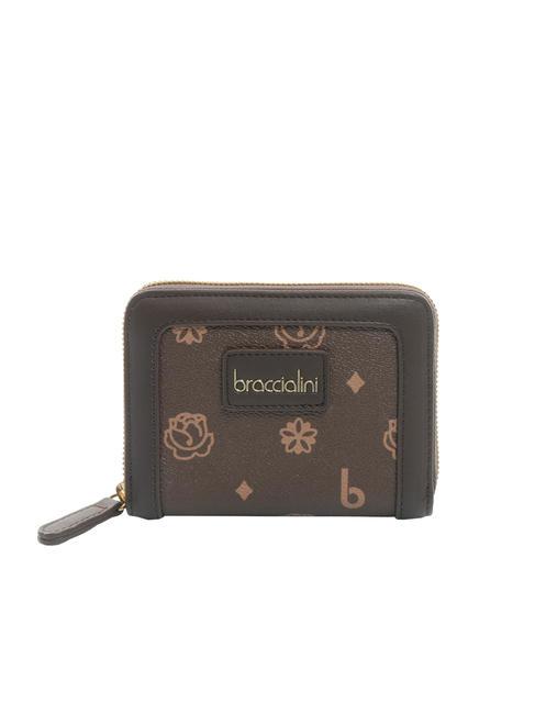 BRACCIALINI MONOGRAM Small zip around wallet brown - Women’s Wallets