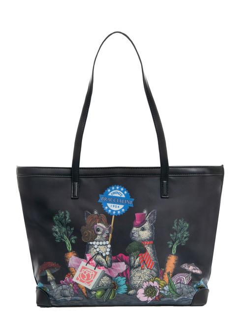 BRACCIALINI JENNIFER Shopping bag with print black - Women’s Bags