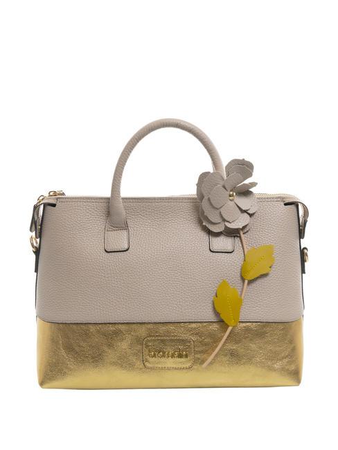 BRACCIALINI SARA Leather handbag with shoulder strap powder/gold - Women’s Bags
