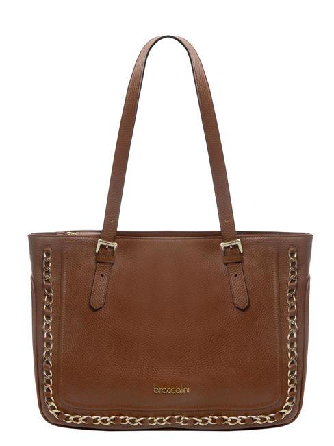 BRACCIALINI NORA Leather shopping bag brown - Women’s Bags