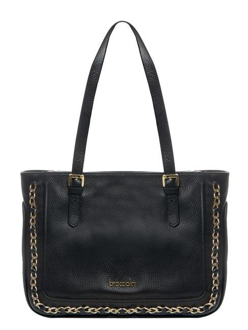 BRACCIALINI NORA Leather shopping bag black - Women’s Bags