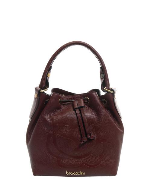 BRACCIALINI SCARLET Leather bucket bag burgundy - Women’s Bags