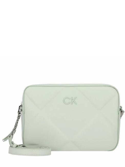 CALVIN KLEIN QUILT Shoulder camera bag milky green - Women’s Bags