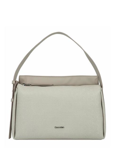 CALVIN KLEIN GRACIE Monogram Shoulder bag stoney beige - Women’s Bags