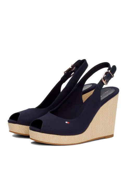 TOMMY HILFIGER TOMMY HILFIGHER Elba High wedge sandals space blue - Women’s shoes