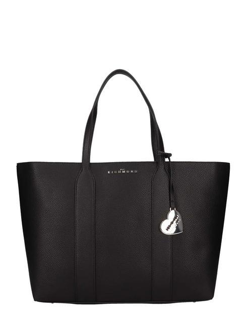 JOHN RICHMOND BONNIS Heart charm shopping bag black - Women’s Bags