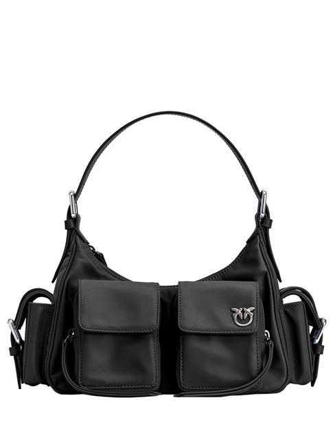 PINKO CARGO Shoulder bag with pockets black limousine-shiny nickel - Women’s Bags