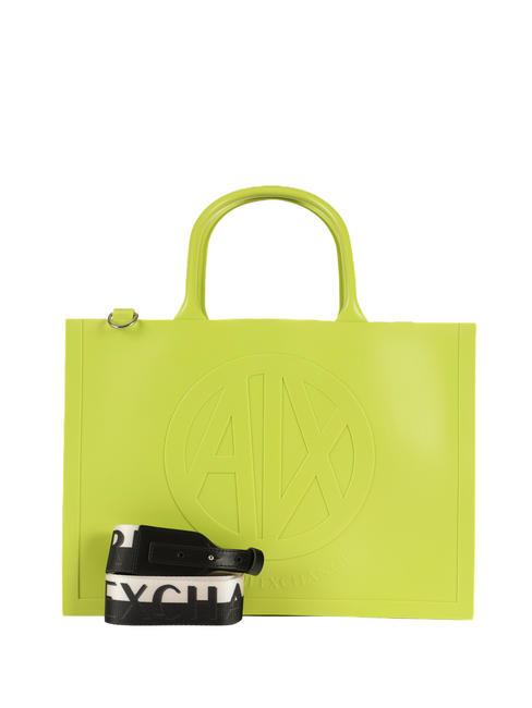 ARMANI EXCHANGE MILKY Rubber handbag with shoulder strap agave - Women’s Bags