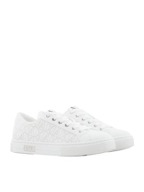 ARMANI EXCHANGE OVER LASER All-over logo sneakers OP WHITE - Women’s shoes
