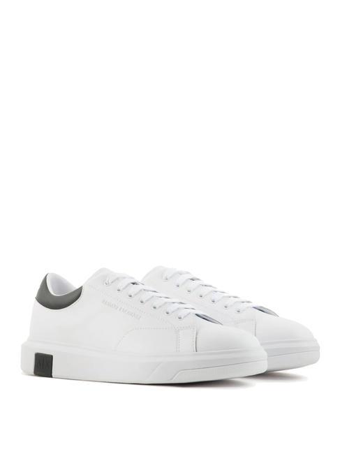 ARMANI EXCHANGE ACTION Leather sneakers op.white + black - Men’s shoes